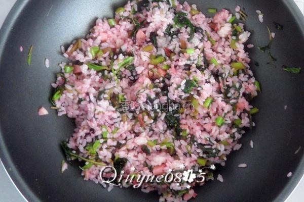 苋菜炒米饭的做法图解8