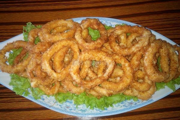 酥香鱿鱼圈的做法图解12