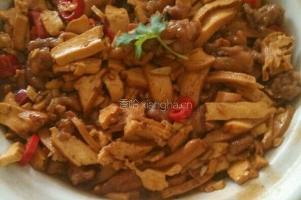 豆干肉片的做法图解3