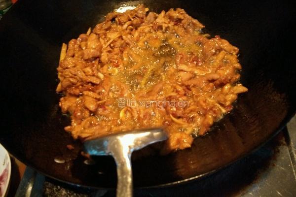 青椒炒肉丝的做法图解4