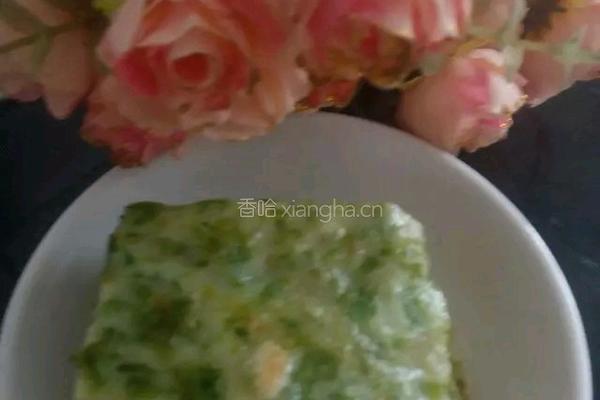 芹菜叶鸡蛋饼