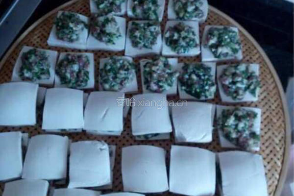 煎豆腐酿的做法图解3