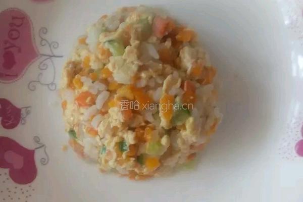蔬菜丁鸡蛋抱饭的做法图解8