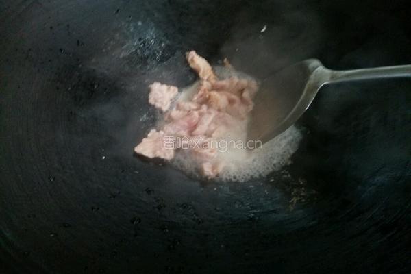 苦瓜冲菜炒肉片的做法图解4