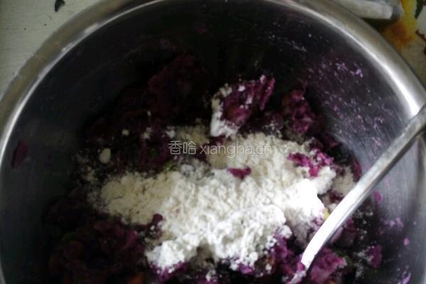 紫薯蔬菜虾仁饼的做法图解4