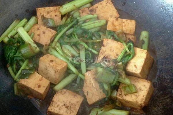 菜苔烧豆腐的做法图解6