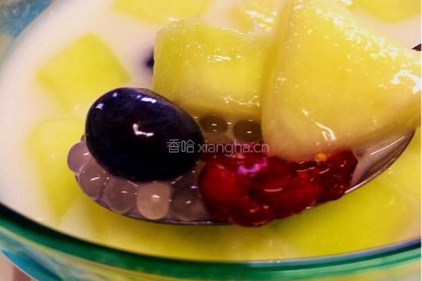椰奶水果西米露果冻的做法图解7