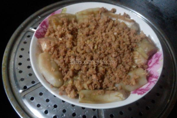 肉沫蒸茄子的做法图解4
