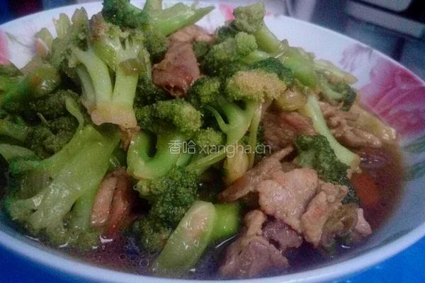 西兰花炒肉的做法图解5