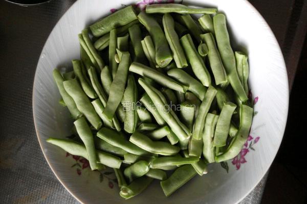 老北京素焖扁豆面(二人量)的做法图解2