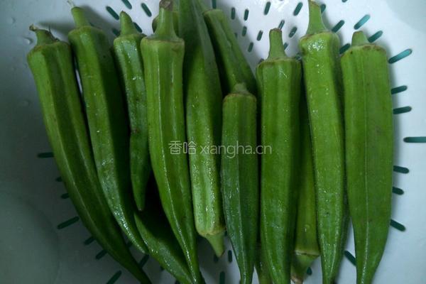 蒜沫秋葵的做法图解1