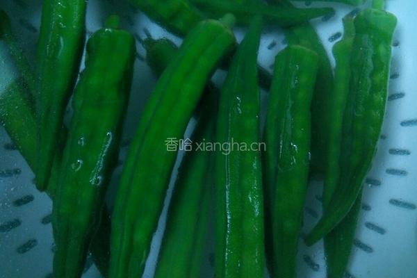 蒜沫秋葵的做法图解3
