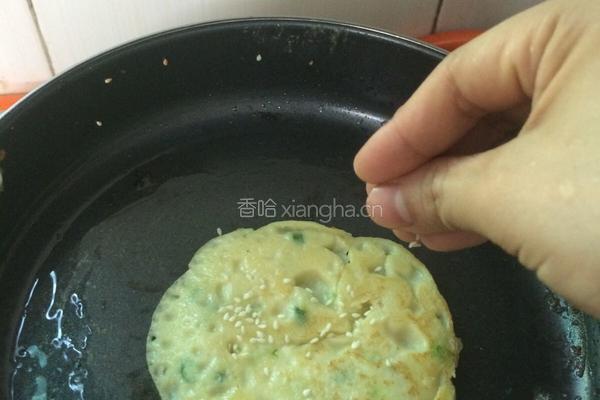 香葱豆渣鸡蛋饼的做法图解5