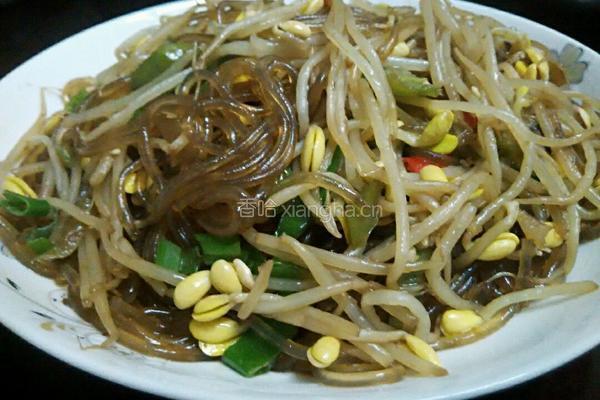 黄豆芽炒粉条的做法图解7