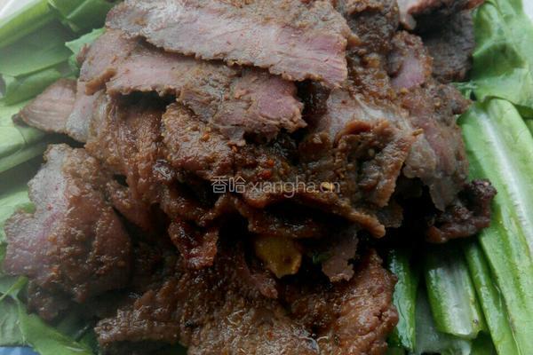 煎肉片，油麦菜的做法图解9