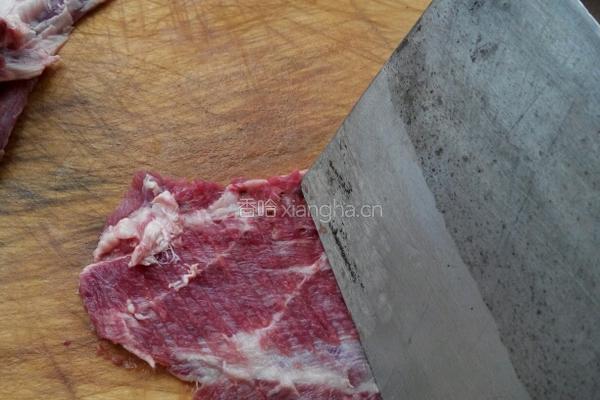 煎肉片，油麦菜的做法图解4