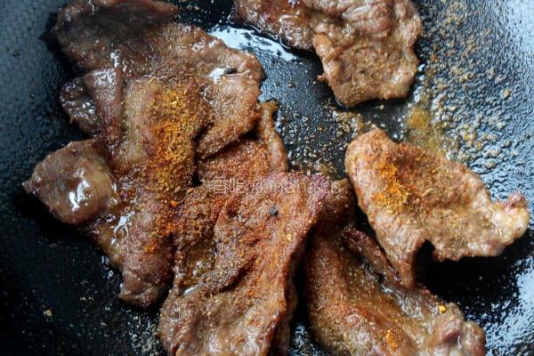 煎肉片，油麦菜的做法图解8