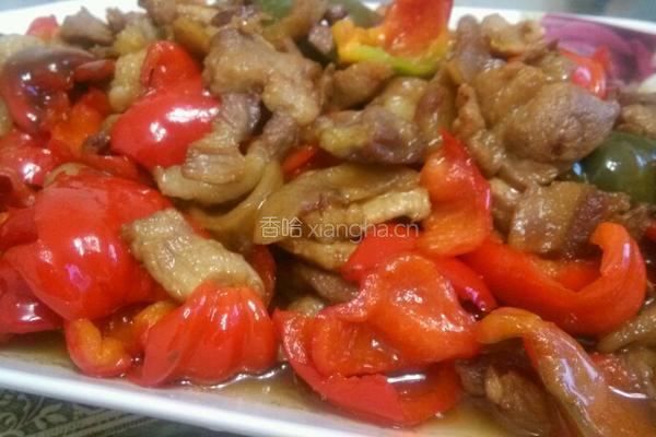 灯笼椒炒肉的做法图解5