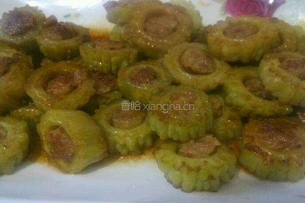 苦瓜酿肉的做法图解8