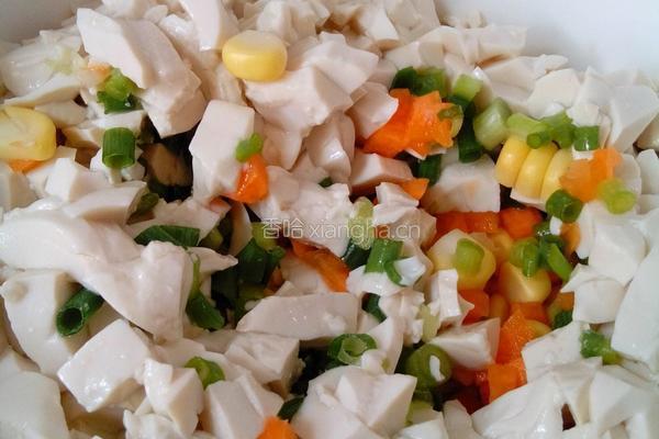 虾仁豆腐饼的做法图解2