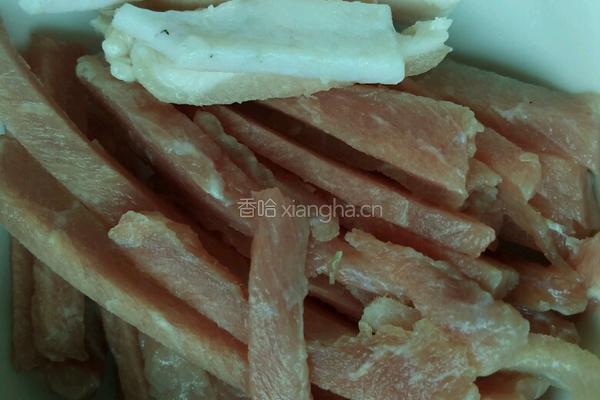 蒜薹炒猪肉的做法图解2