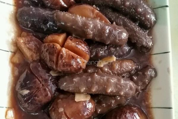 蚝油花菇扒海参的做法图解4