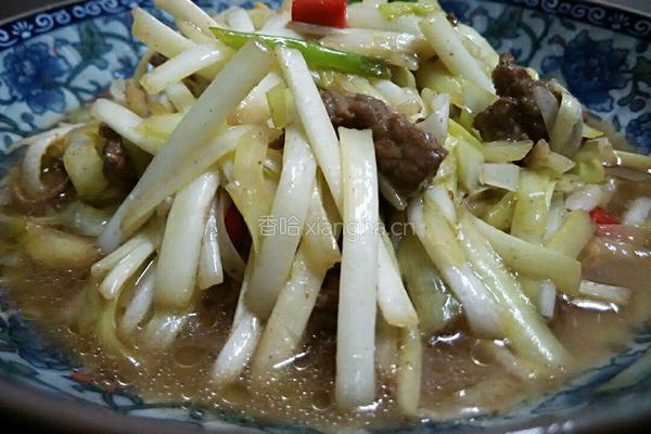 韭黄炒肉丝的做法图解2