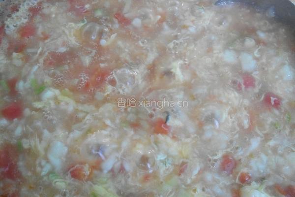 西红柿鸡蛋疙瘩汤的做法图解6
