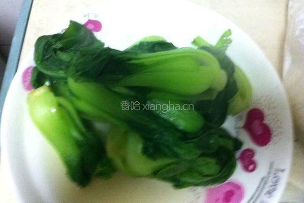 小油菜炒虾仁的做法图解3