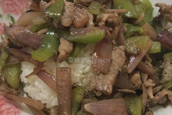 洋葱青椒牛里脊盖饭的做法图解6