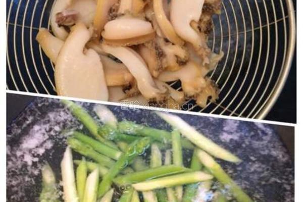 芦笋炒鲍鱼片的做法图解2