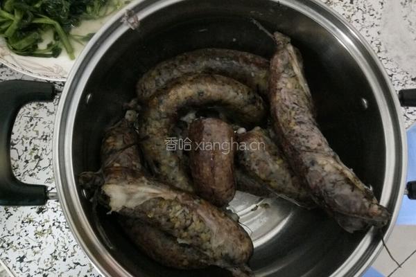 独家制作鸭血肠的做法图解8