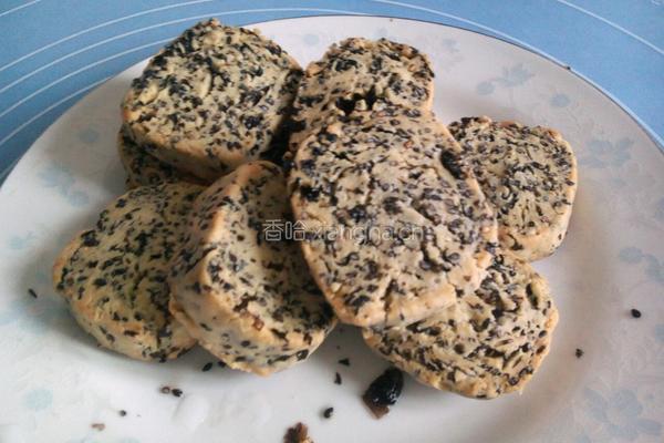 黑芝麻紫菜饼干的做法图解10