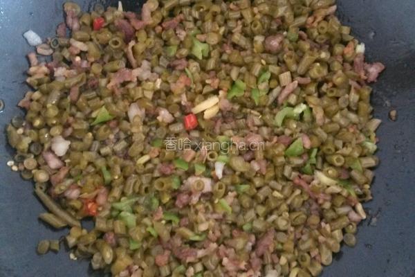酸豆角炒肉沫的做法图解4