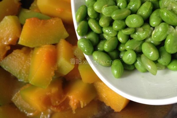 南瓜炒毛豆的做法图解9