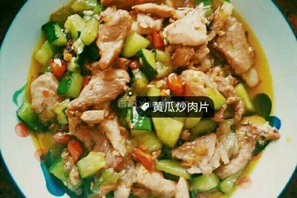 黄瓜炒肉片的做法图解3