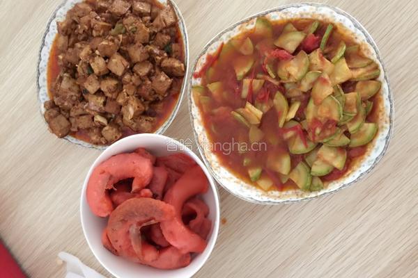 麻辣豆腐，西葫芦的做法图解5