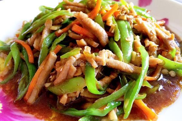 青椒炒肉丝的做法图解10