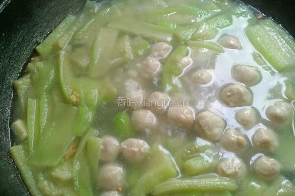 丝瓜脆肉丸汤的做法图解9
