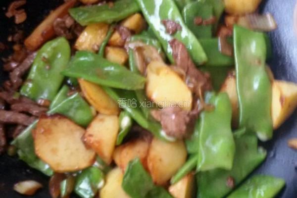 牛肉丝土豆烧豆角的做法图解6