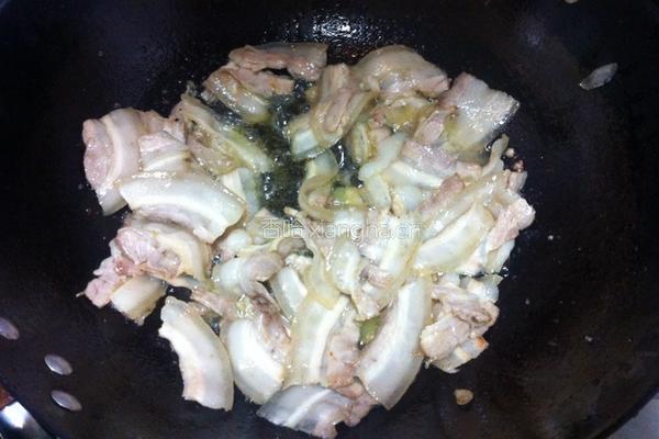 尖椒盐菜回锅肉的做法图解3