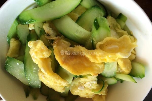 黄瓜炒蛋的做法图解6