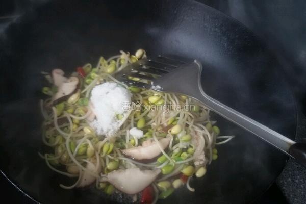 黄豆芽炒香菇的做法图解9