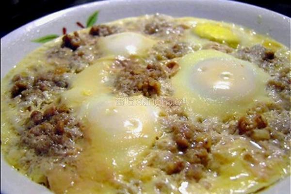 肉馅儿蒸蛋的做法图解3