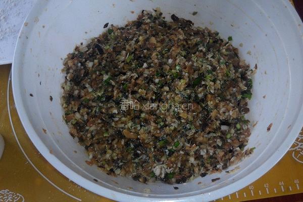 白菜虾仁香菇馄饨的做法图解4