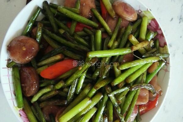 蒜薹炒肉肠