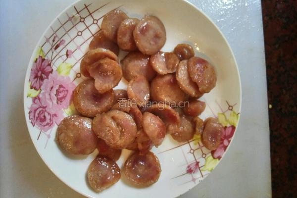 蒜薹炒肉肠的做法图解4
