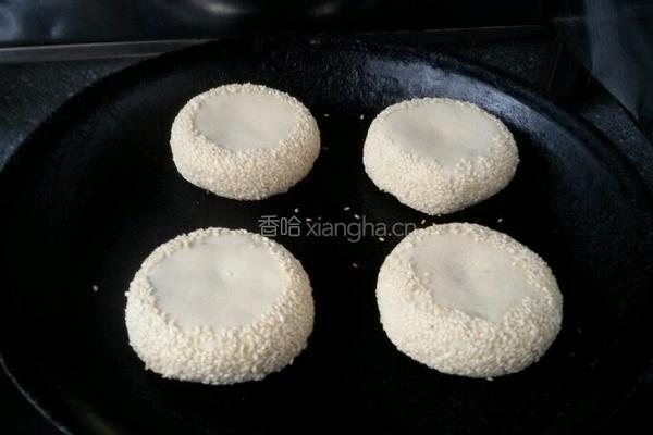 红豆芝麻饼的做法图解9