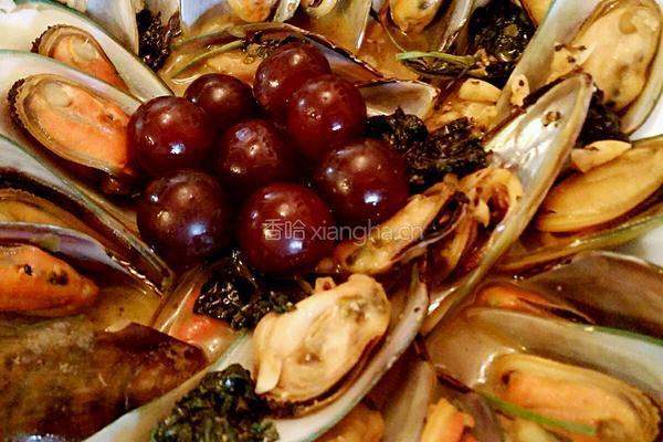 紫苏牛油煮新西兰青口的做法图解6