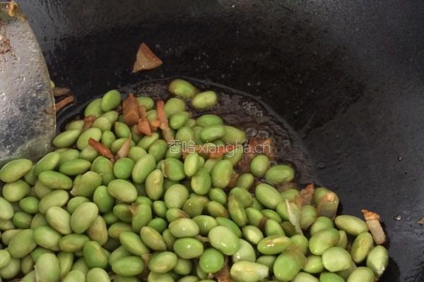 毛豆炒肉丝的做法图解4